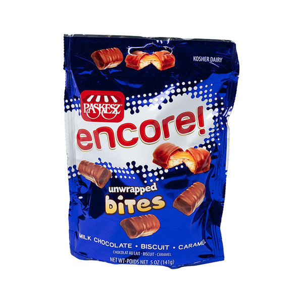 Paskesz Candy Company Encore! Milk Chocolate Biscuit Caramel Unwrapped