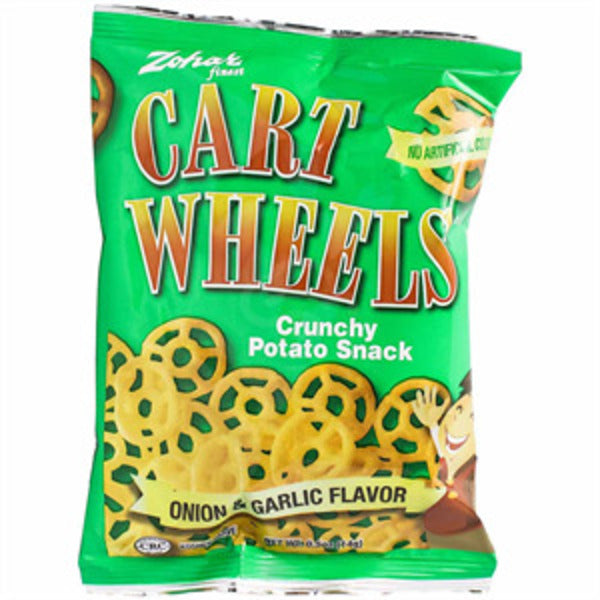 Cart Wheels Onion & Garlic Flavor Crunchy Potato Snack