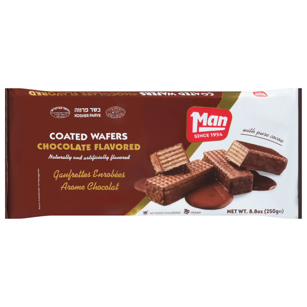 Man Coated Wafers, Chocolate Flavored