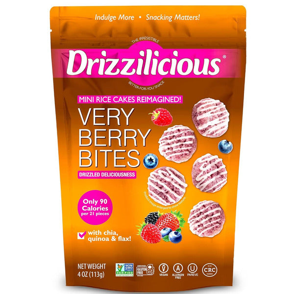 Drizzilicious Mini Rice Cake Bites Very Berry!
