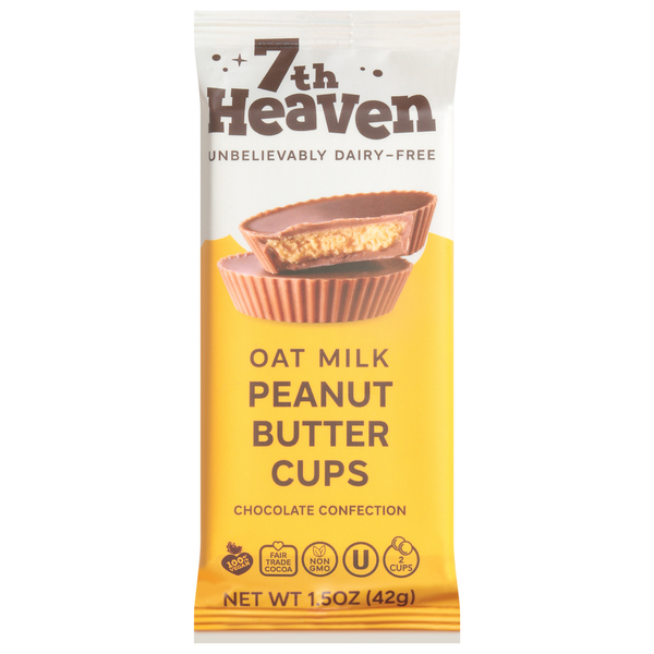 7th Heaven Peanut Butter Cups, Oat Milk