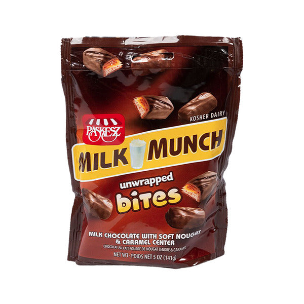 Paskesz Candy Company Milk Chocolate, Milk Munch, Unwrapped, Bites